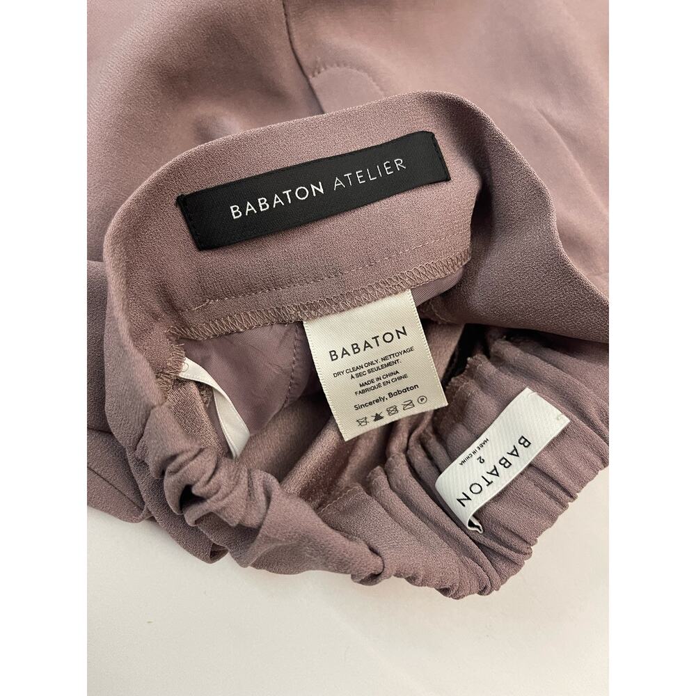 Aritzia Babaton Conan Pant Cropped Slim-Leg Trousers Shadow Mauve Size 2 - Picture 6 of 12